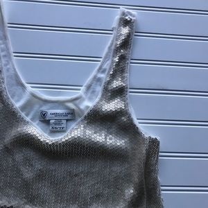 American eagle sequin tank